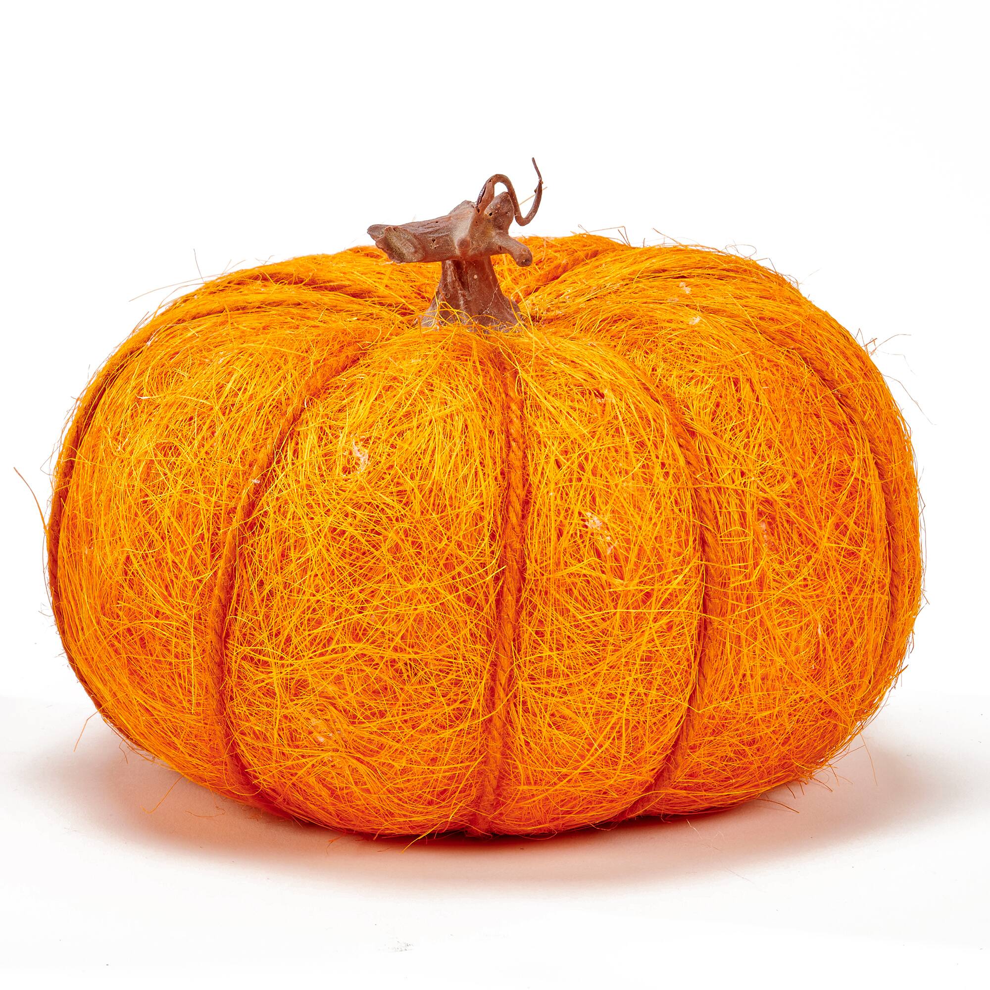 8" Coco Fiber Pumpkin Tabletop Décor